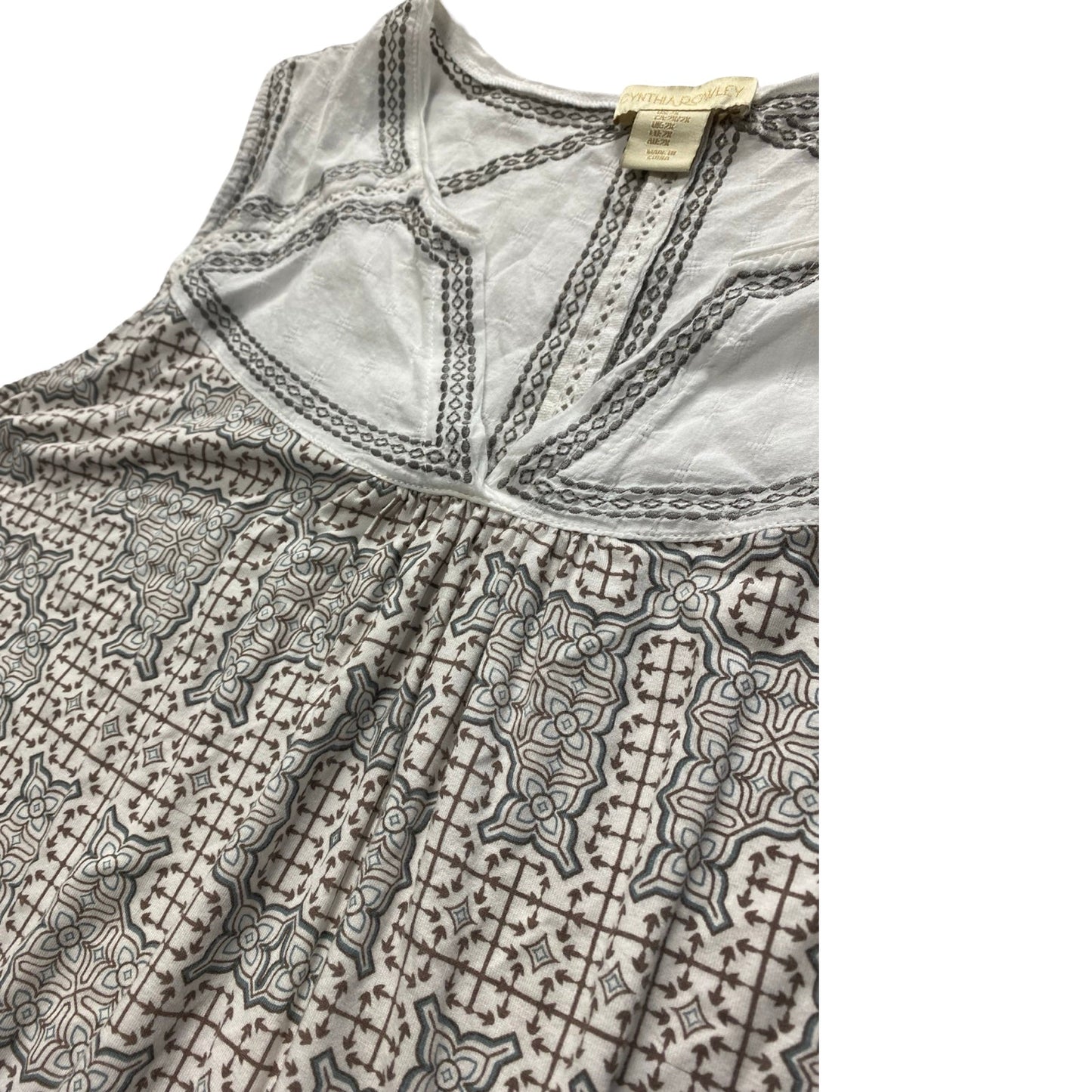 Top Sleeveless By Cynthia Rowley In Multi, Size:2X