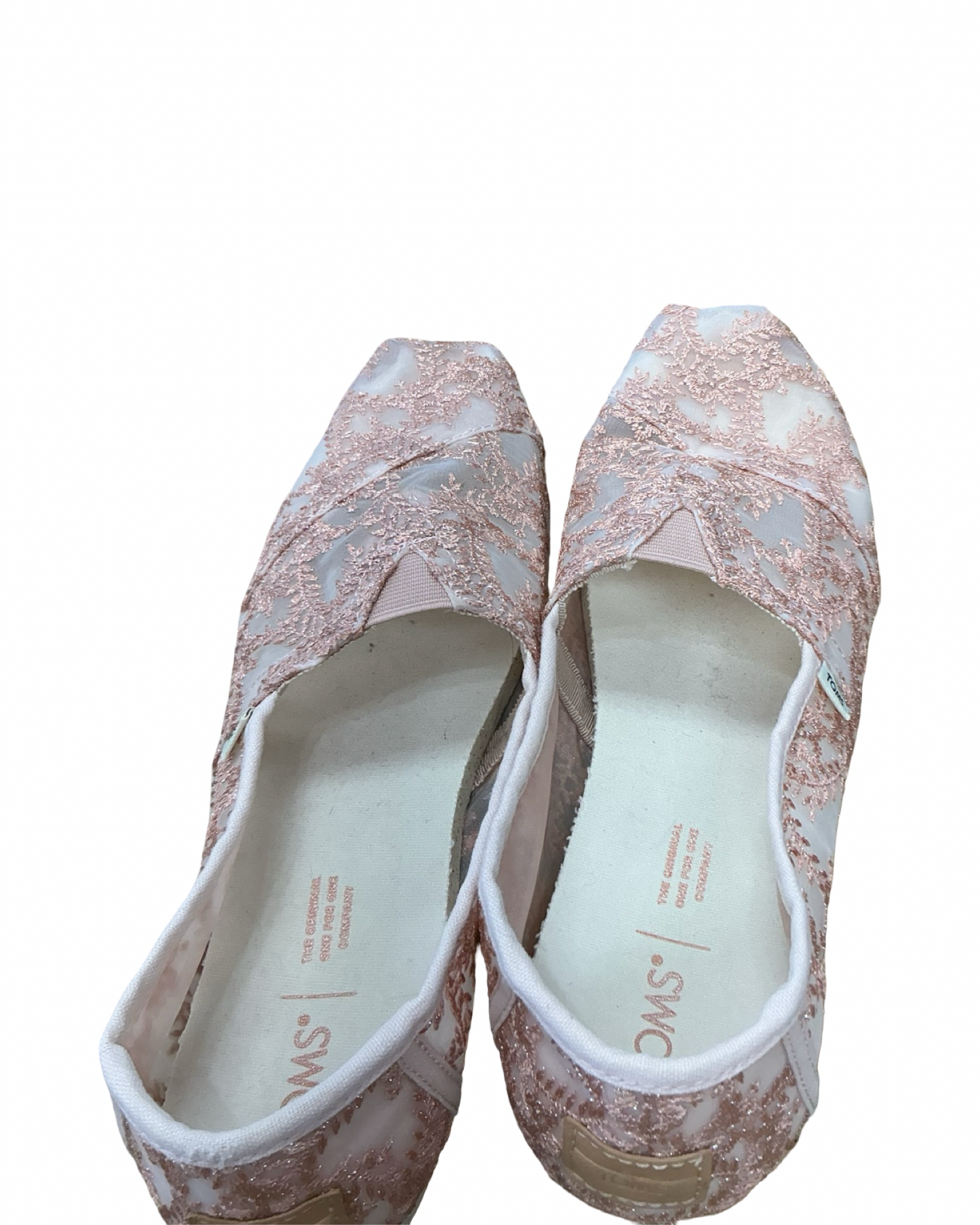 Shoes Flats By Toms In Pink, Size:8