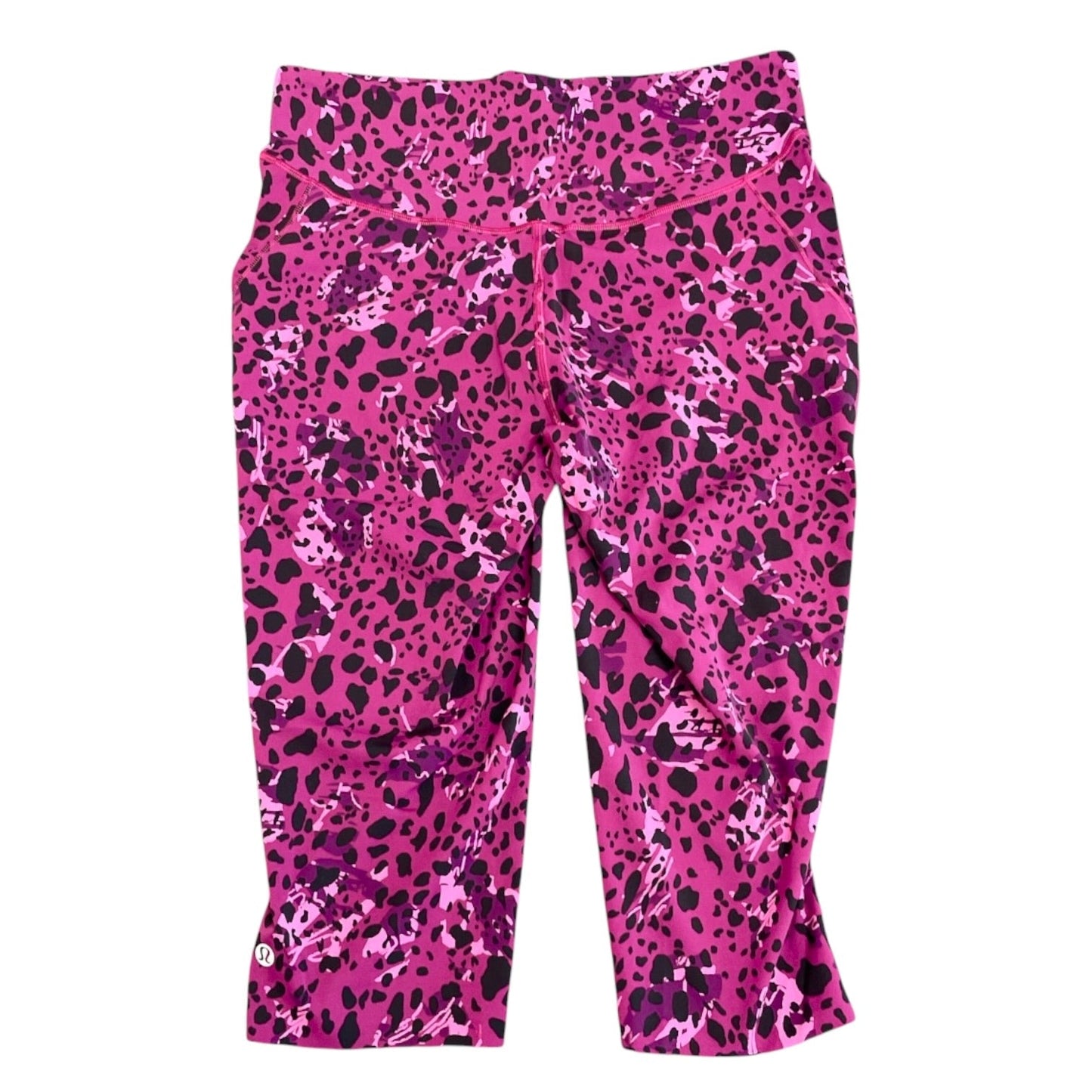 Athletic Capris By Lululemon In Animal Print, Size: 12