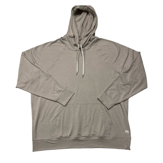 Athletic Top Ls Hoodie By Vuori In Taupe, Size:Xl