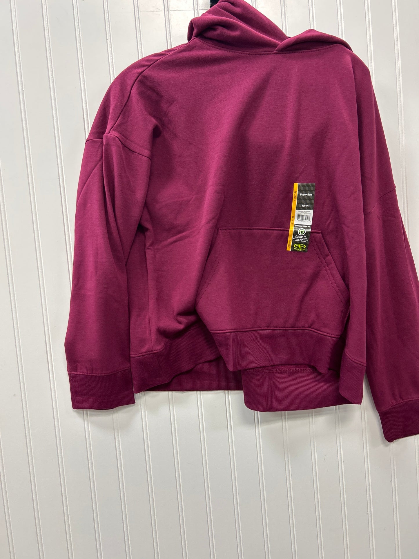 Sweatshirt Hoodie By Athletic Works In Purple, Size:L
