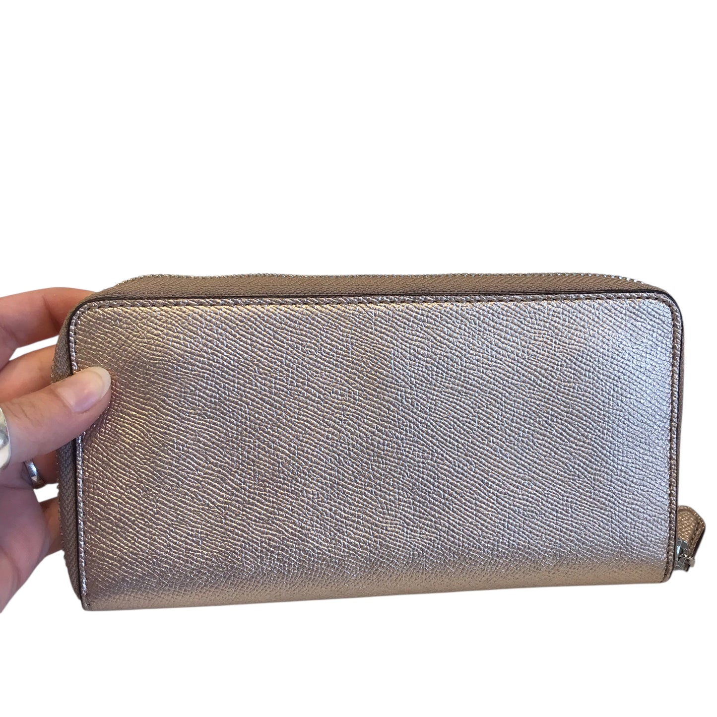 Wallet Designer By Coach In Gold, Size:Large