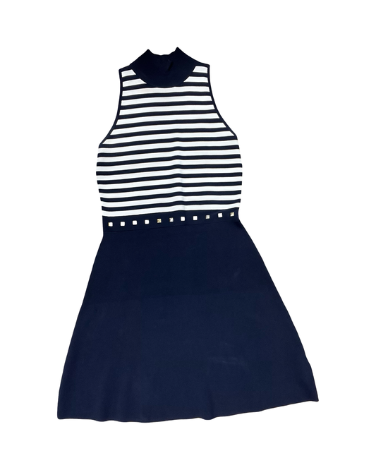 Dress Work By Michael By Michael Kors In Blue & White, Size:L