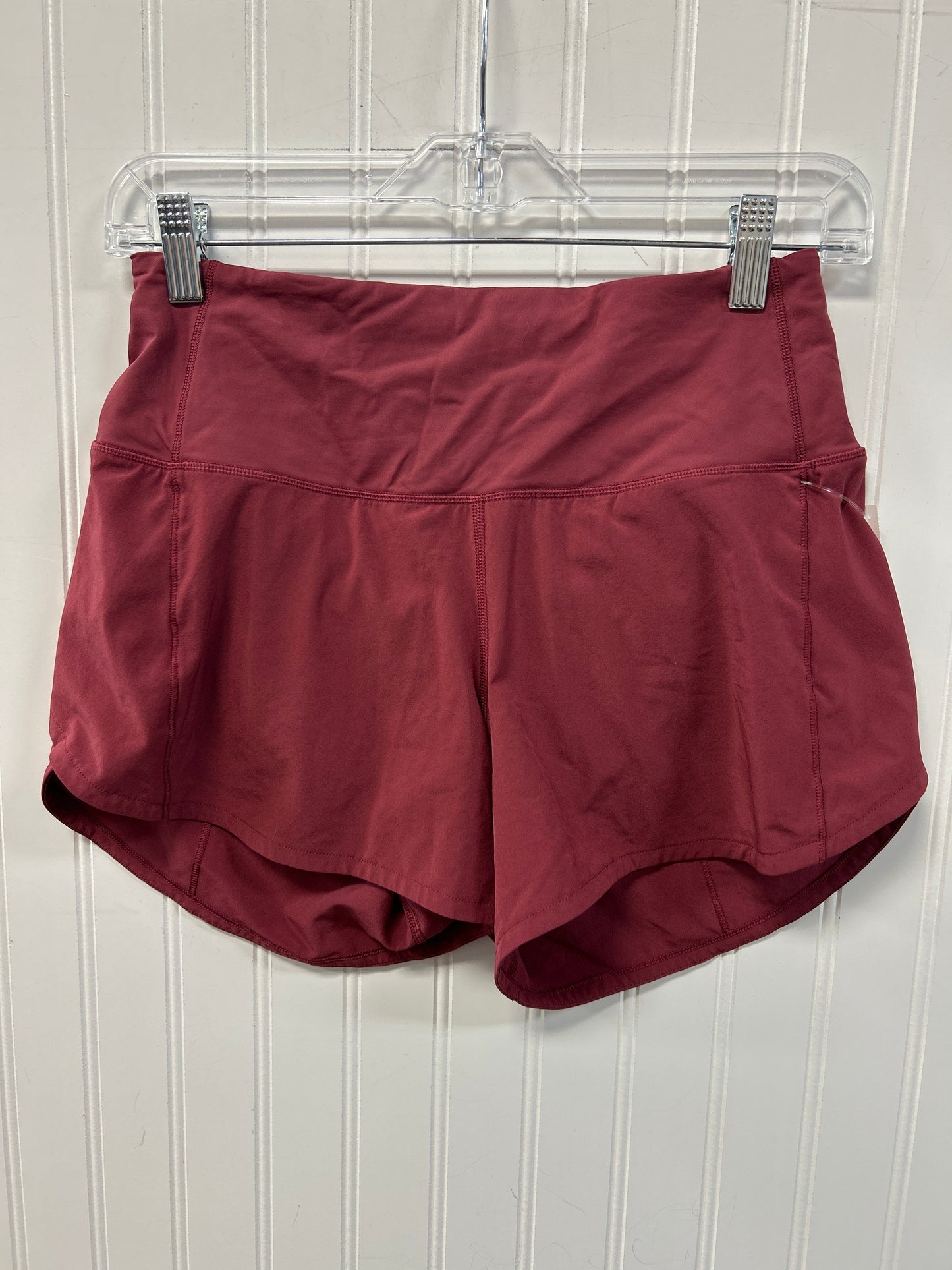 Athletic Shorts By Lululemon In Pink, Size:4