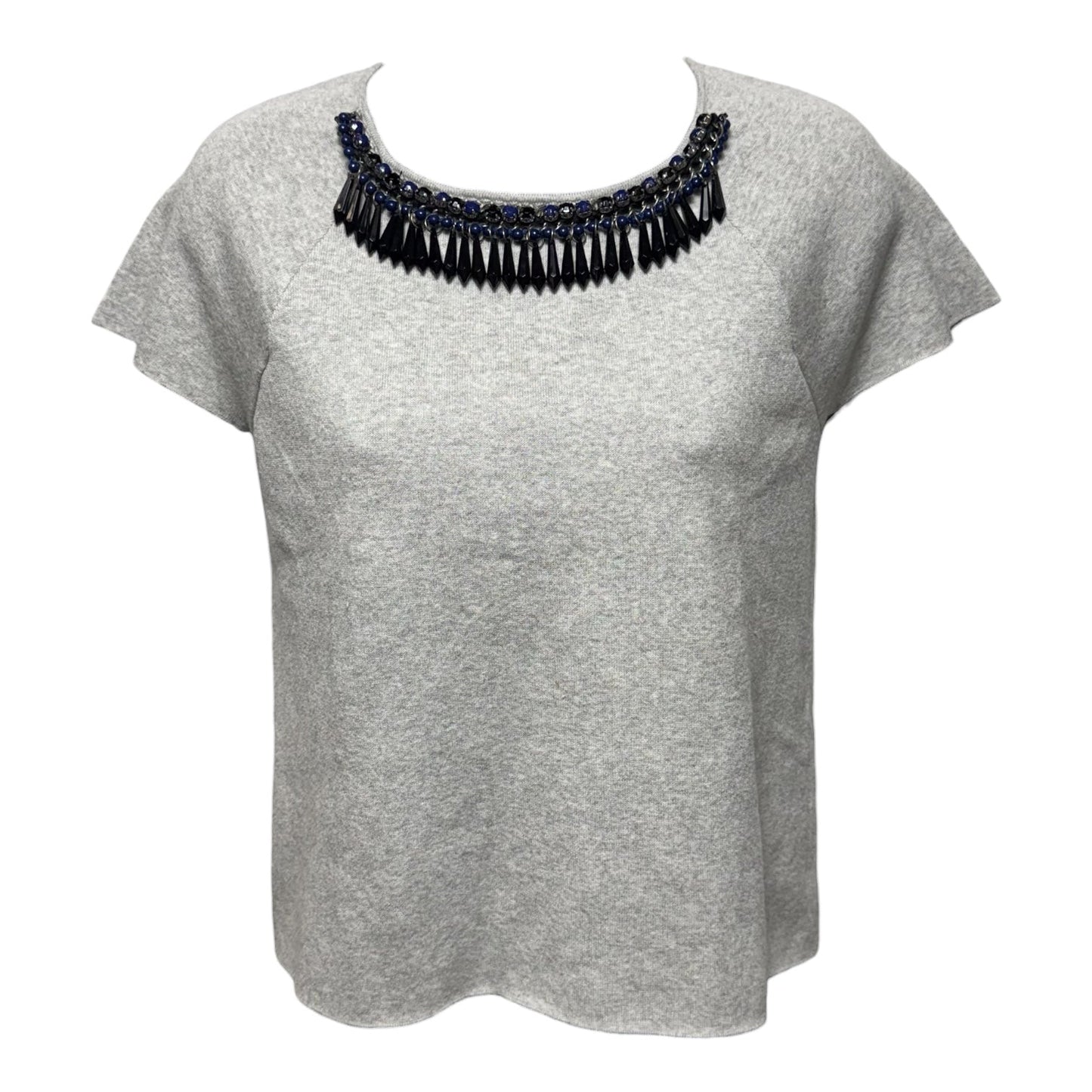 Top Short Sleeve By Milly In Grey, Size: S