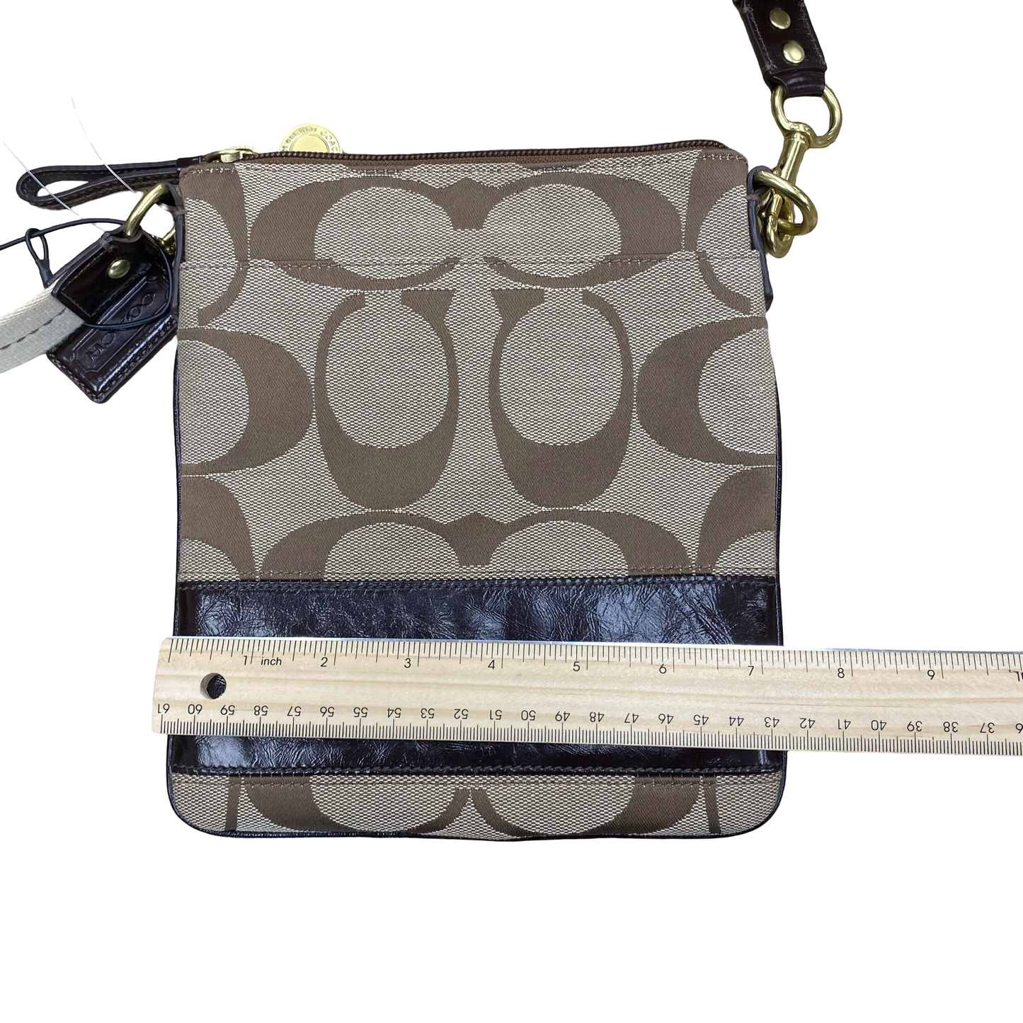 Handbag Designer By Coach In Brown, Size:Small
