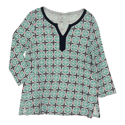 Top 3/4 Sleeve By Talbots In Aqua, Size:S