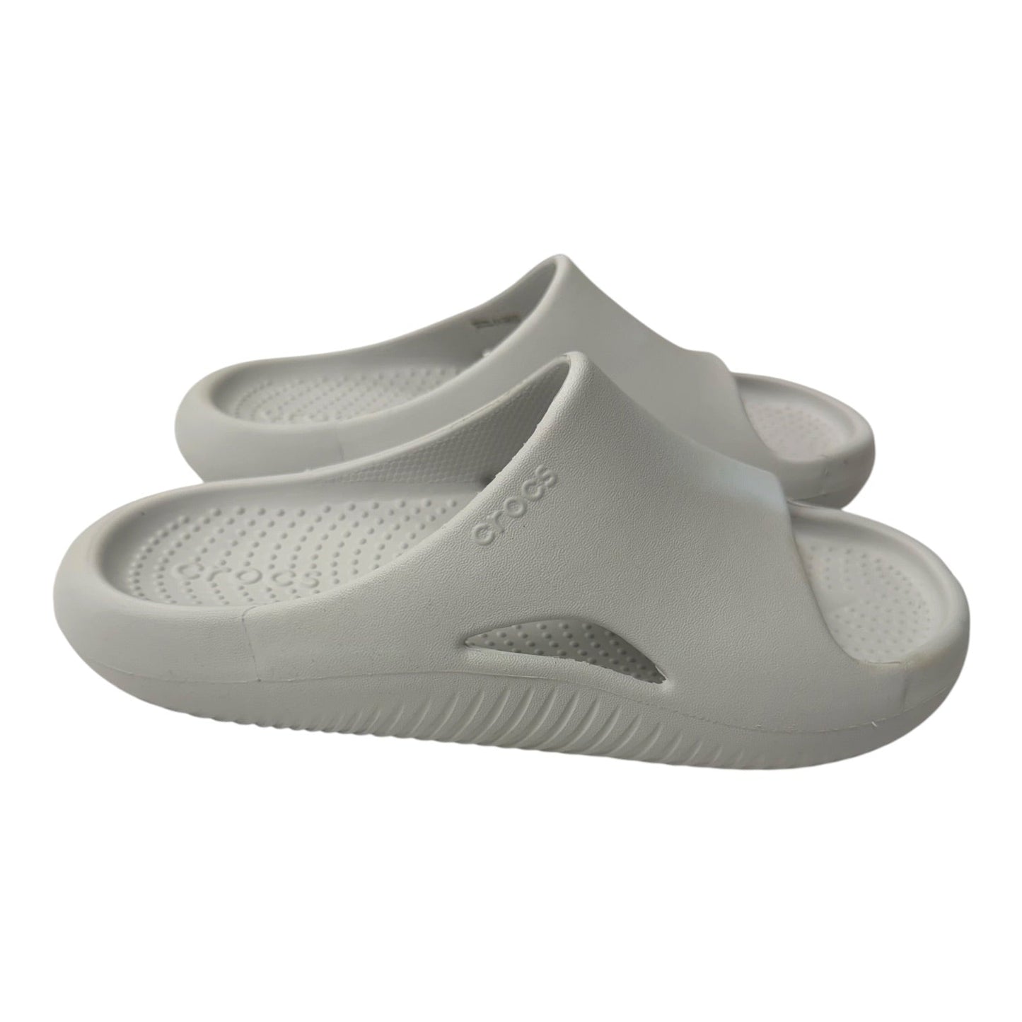 Sandals Flats By Crocs In Grey, Size:7