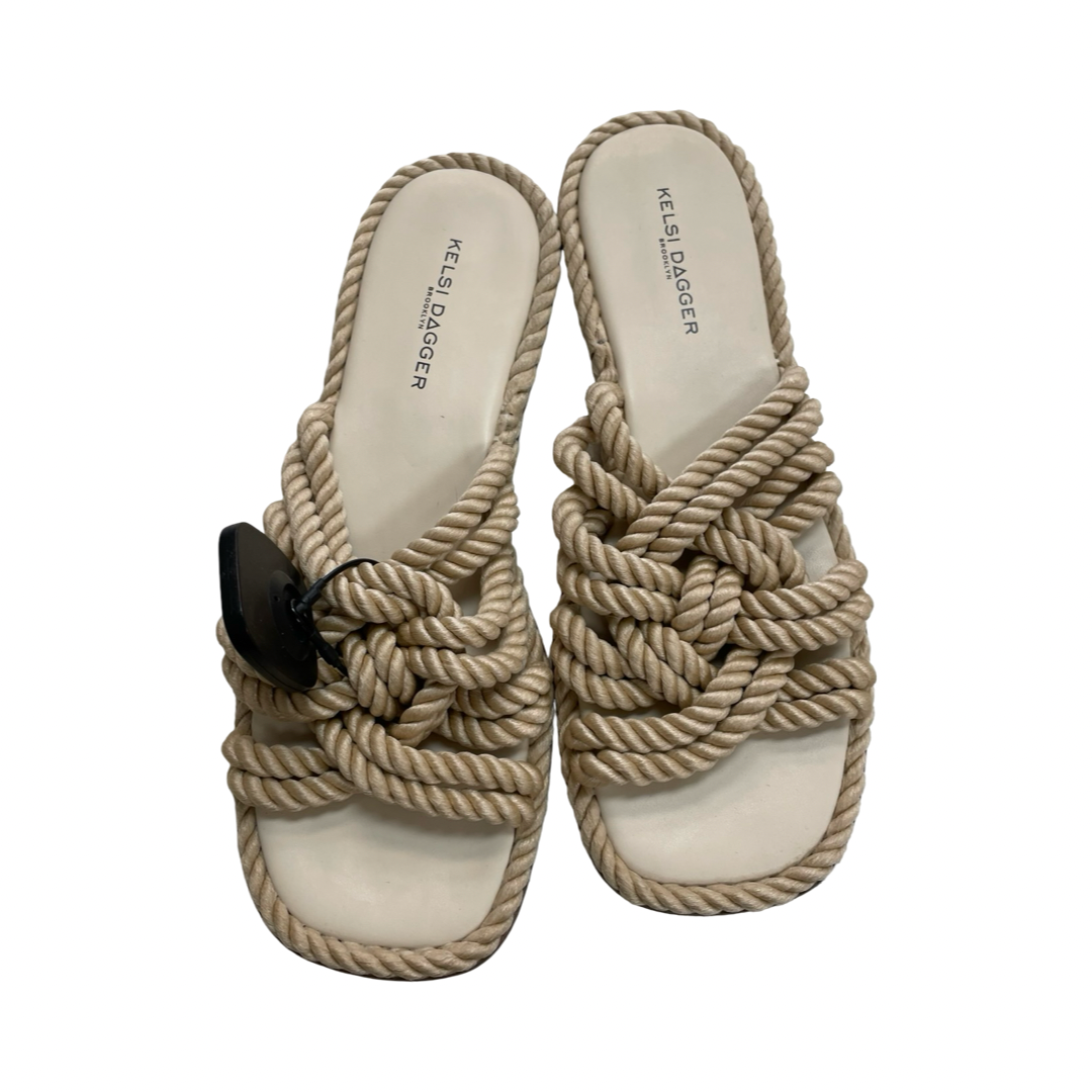 Sandals Flats By Kelsi Dagger In Tan, Size:9