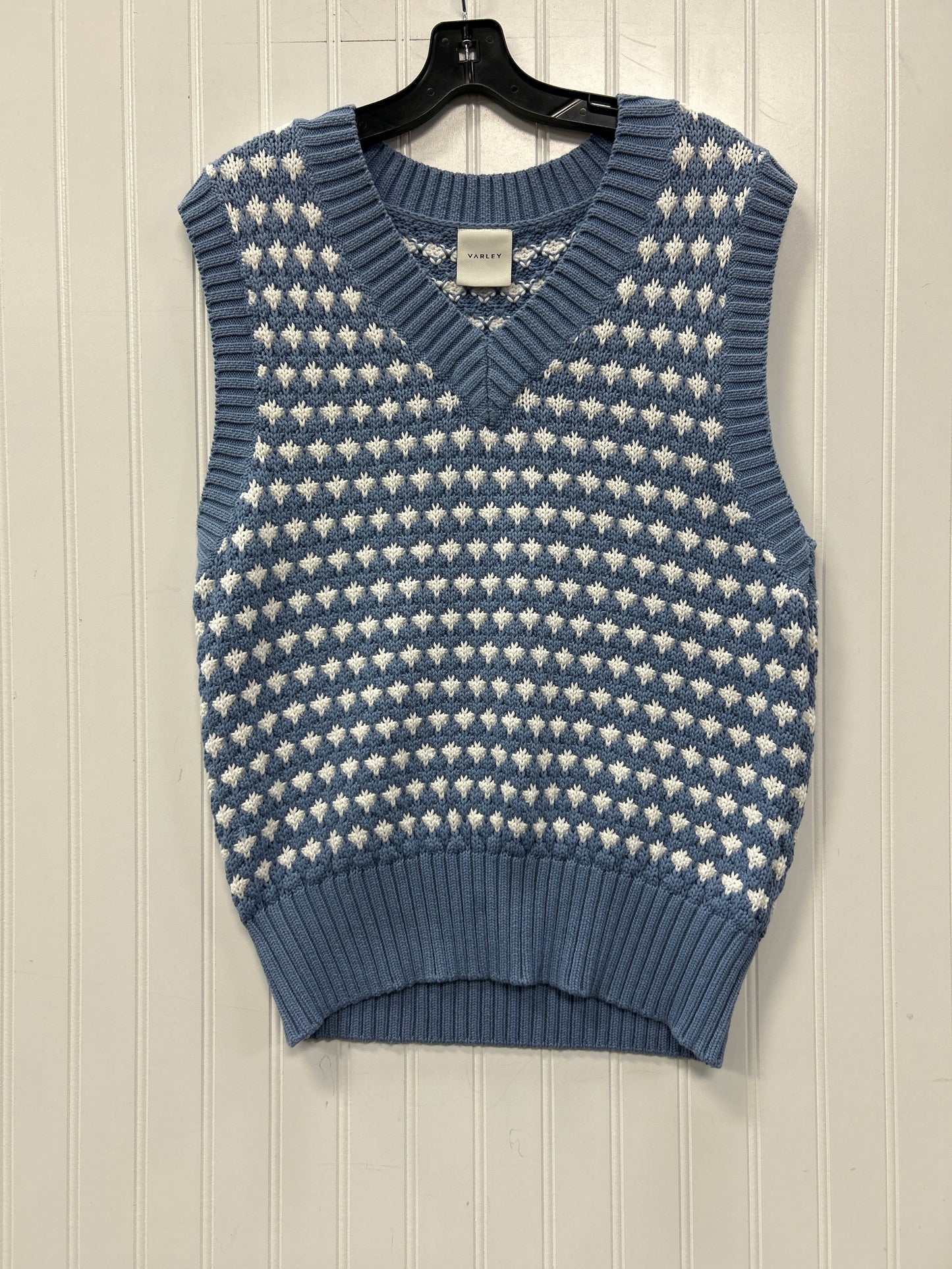 Vest Sweater By Varley In Blue & White, Size:M