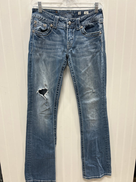 Jeans Flared By Miss Me In Blue Denim, Size:4