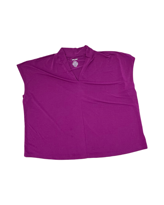 Top Sleeveless By Nine West In Purple, Size:2X