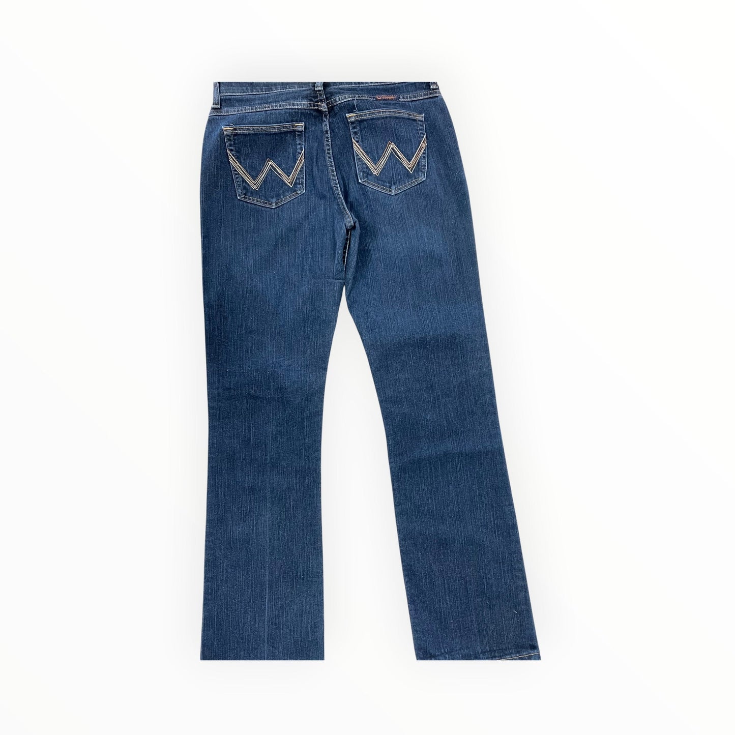 Jeans Boot Cut By Wrangler In Blue Denim, Size:12