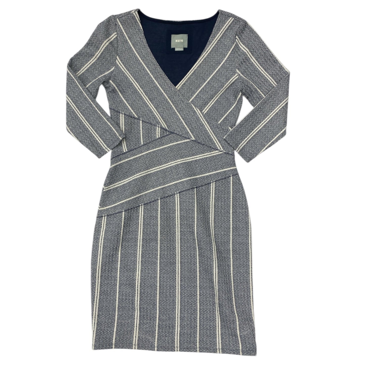Dress Casual Midi By Maeve In Navy, Size:Xsp