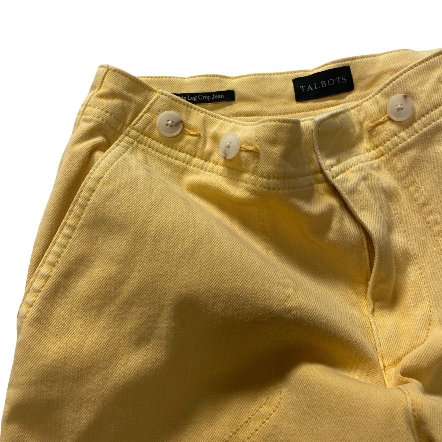 Jeans Cropped By Talbots In Yellow Denim, Size:2