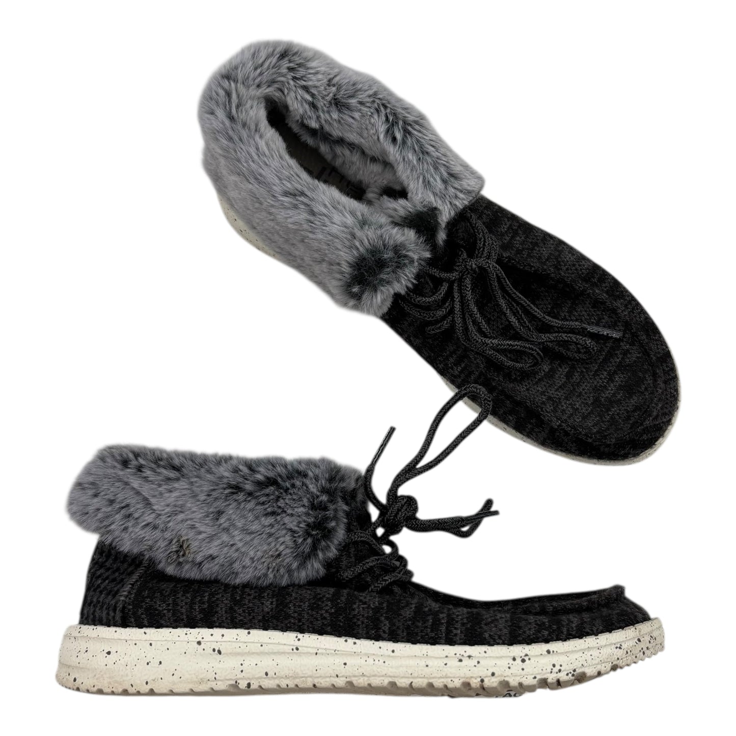 Shoes Flats By Hey Dude In Grey, Size:7