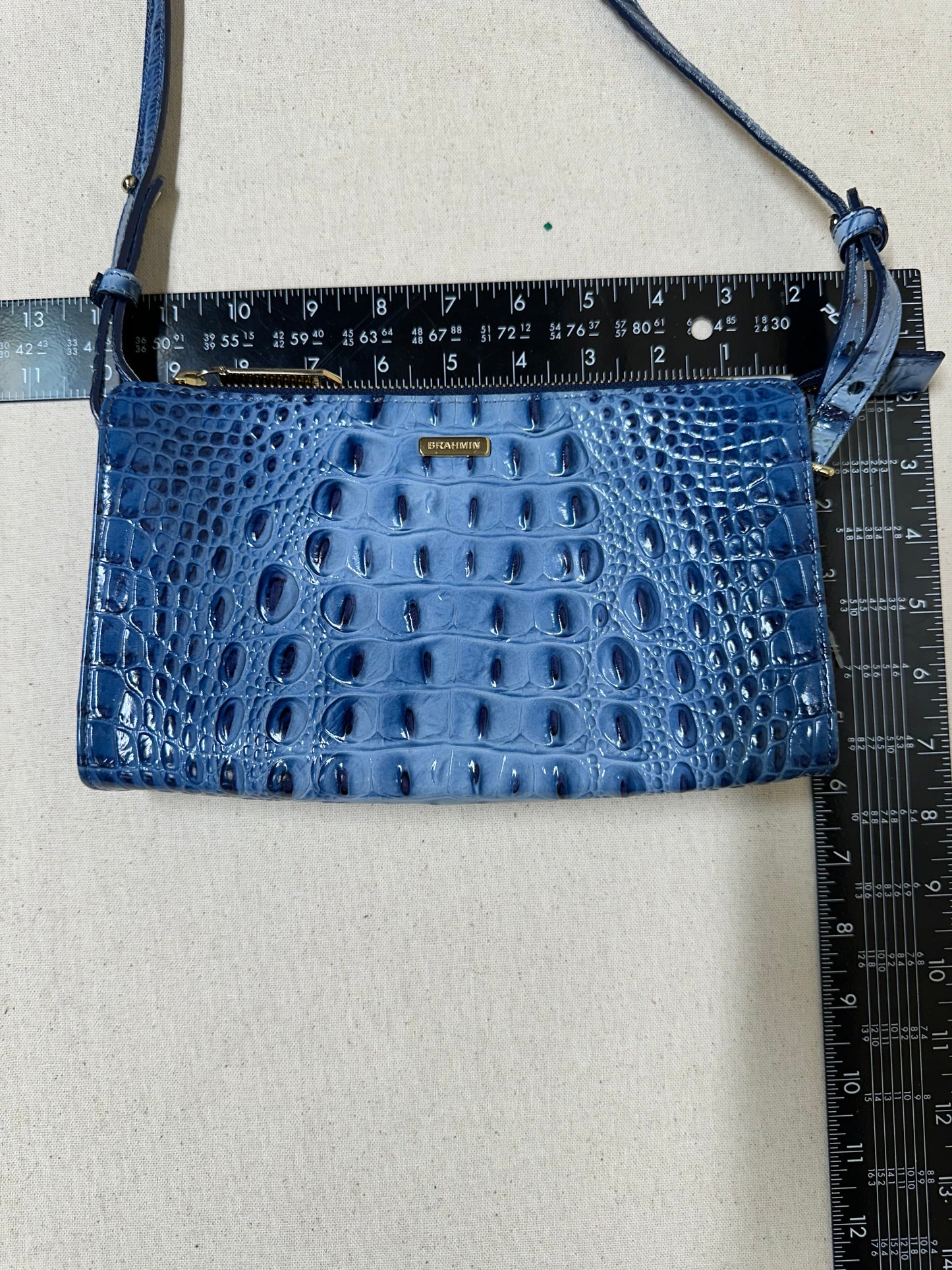 Crossbody Designer By Brahmin In Blue, Size:Small