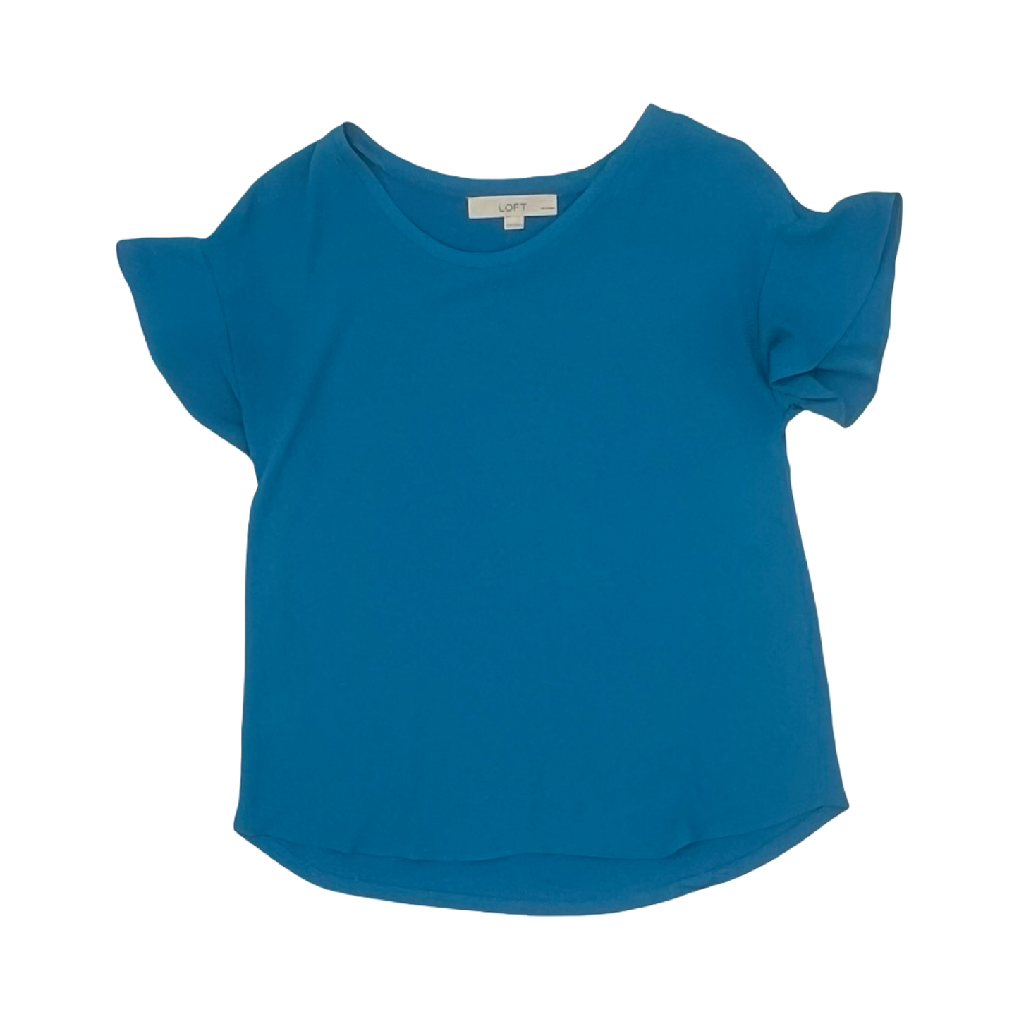 Blouse Ss By Loft In Blue, Size:Xxsp