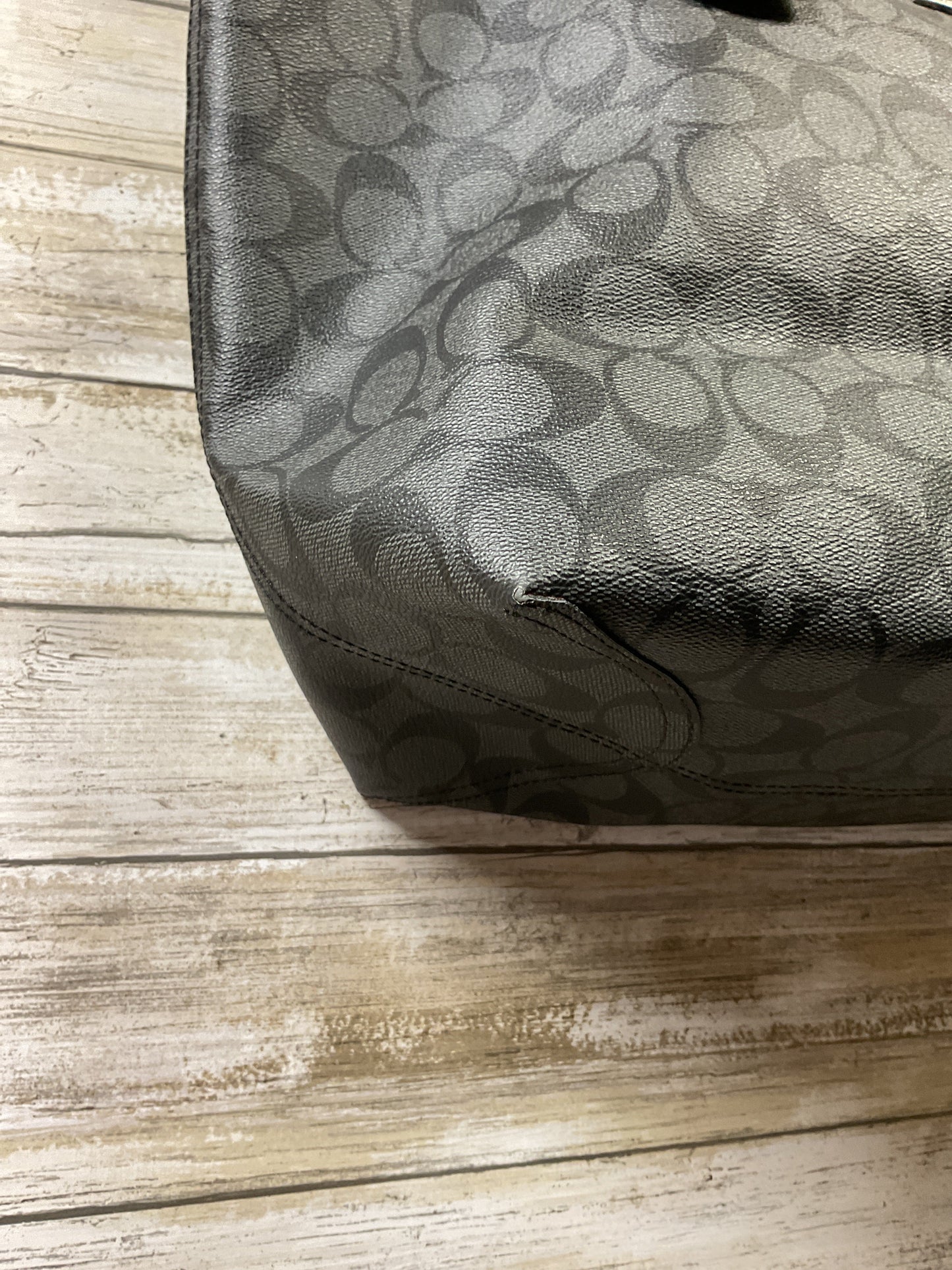 Handbag Designer By Coach In Grey, Size:Large -as is