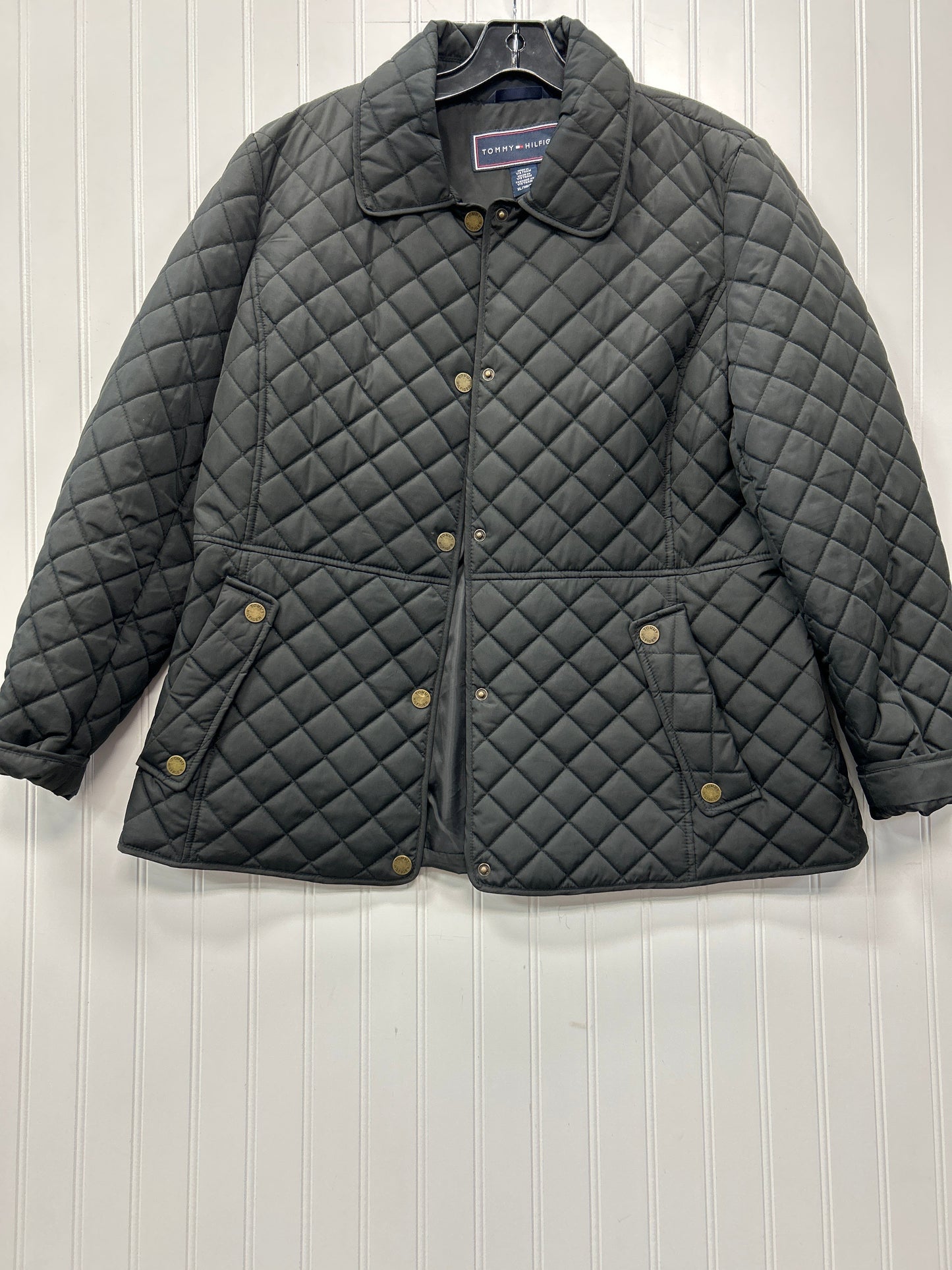 Jacket Puffer & Quilted By Tommy Hilfiger In Black, Size:Xl