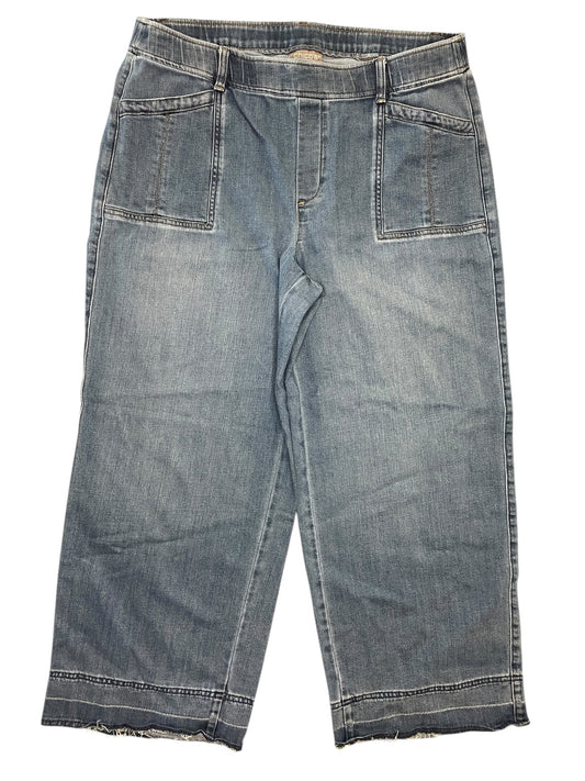 Jeans Wide Leg By Chicos In Blue Denim, Size:12