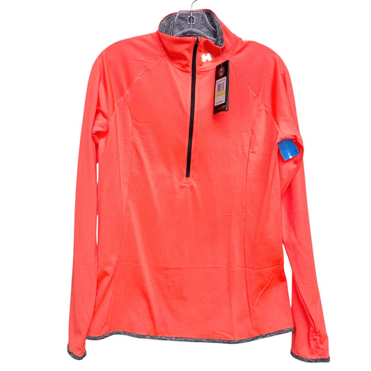 Athletic Top Ls Collar By Under Armour In Orange, Size:M
