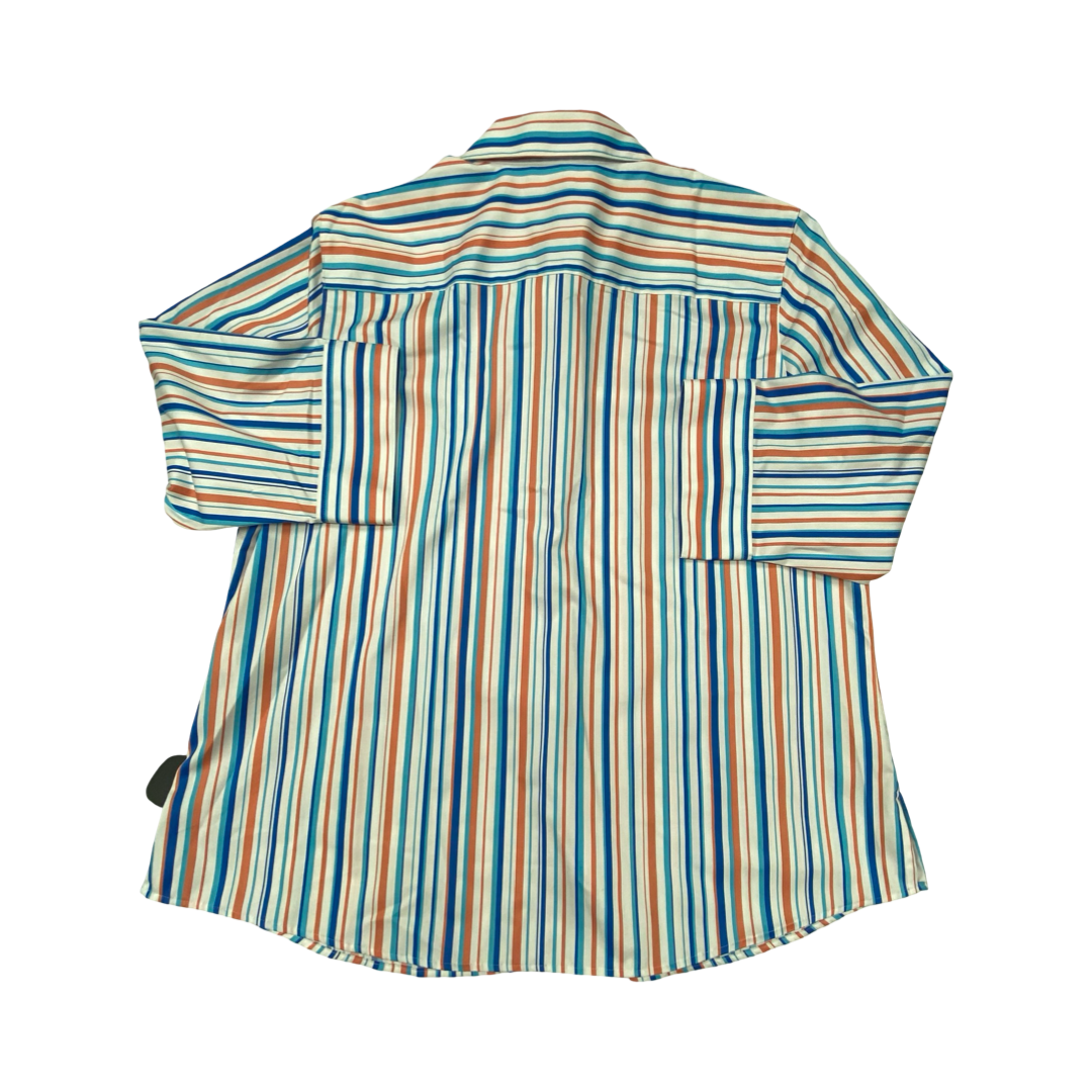 Top Ls By Foxcroft In Striped Pattern, Size:18