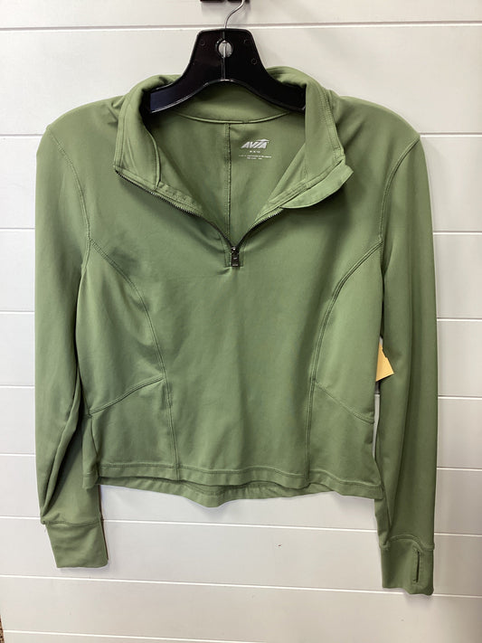 Athletic Top Ls Collar By Avia In Green, Size:M