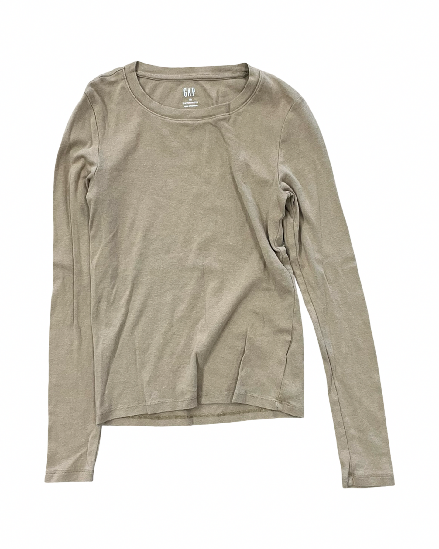 Top Ls Basic By Gap In Tan, Size:Xs