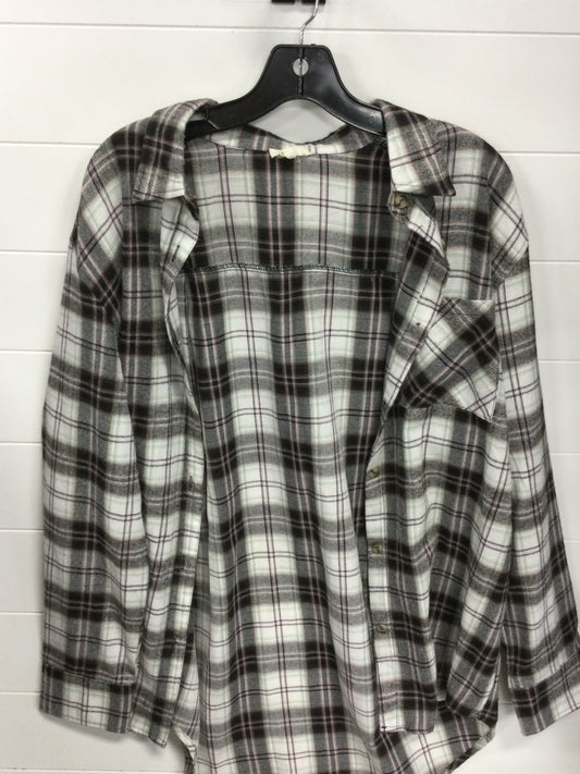 Top Ls By La Miel In Plaid Pattern, Size:S