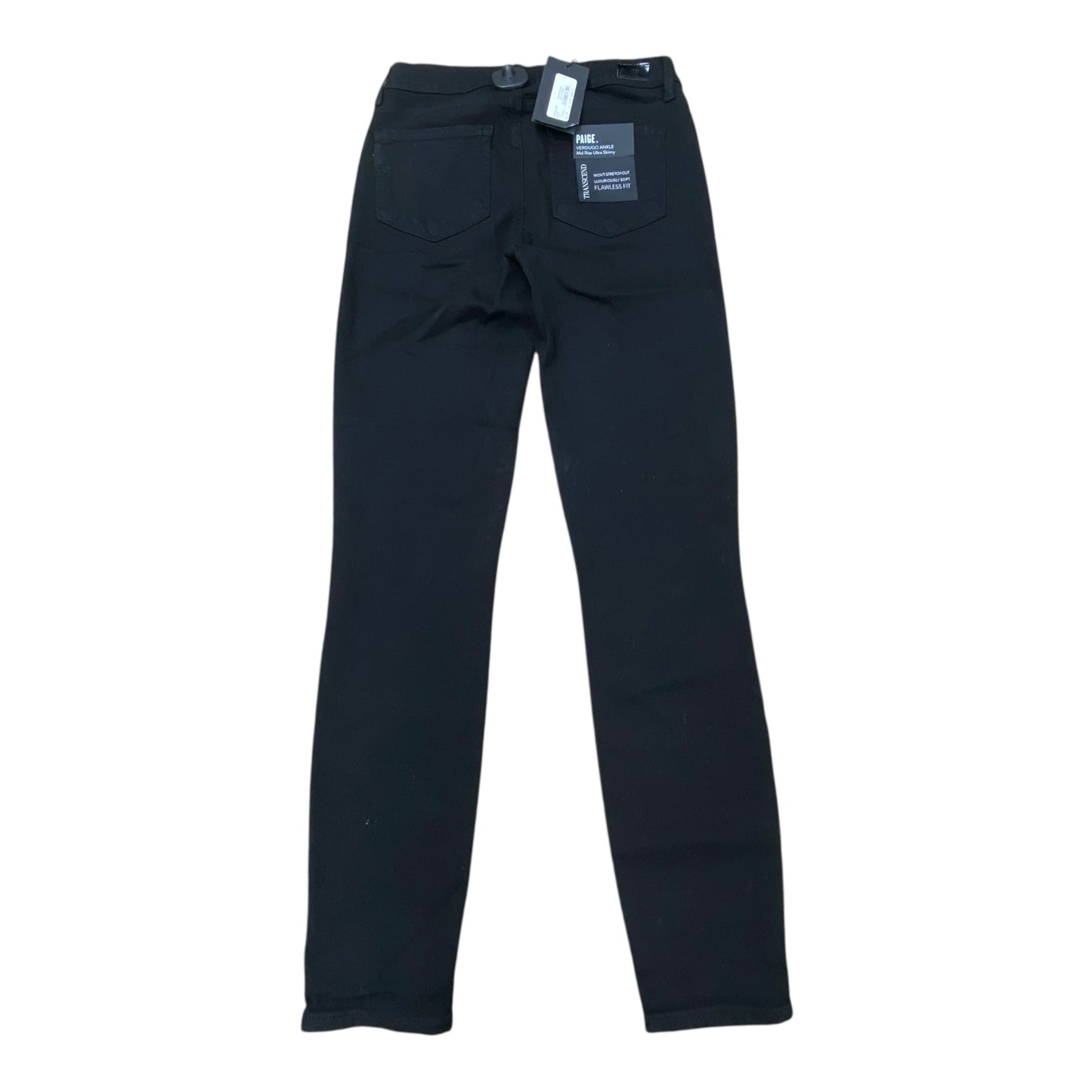 Jeans Skinny By Paige In Black Denim, Size:4