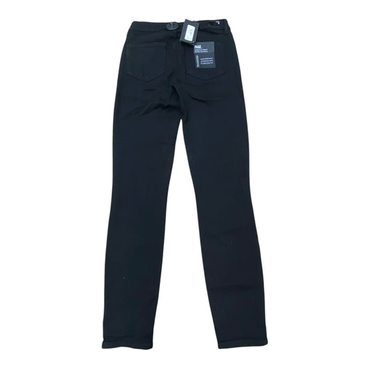 Jeans Skinny By Paige In Black Denim, Size:4