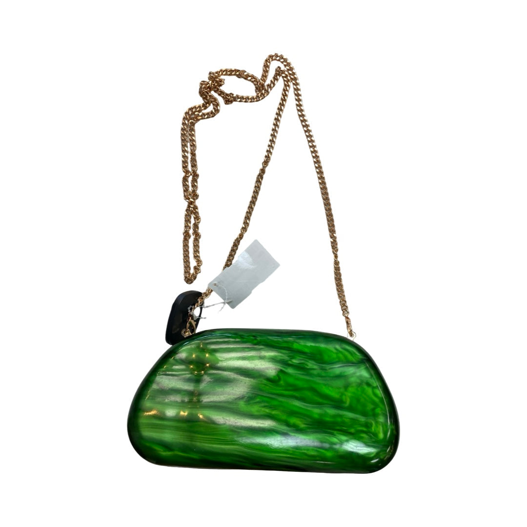 Handbag By Cmc In Gold & Green, Size:Small