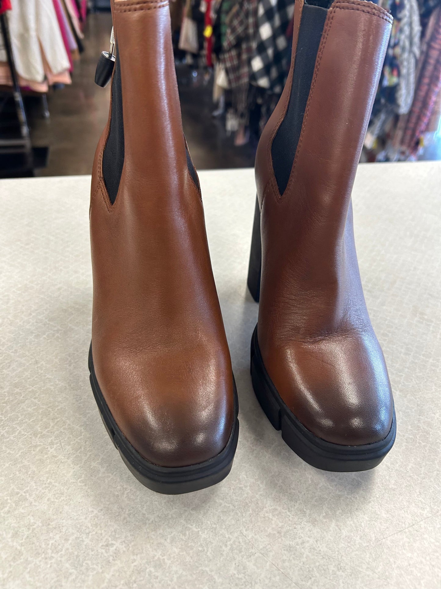 BOOTS ANKLE HEELS by STEVE MADDEN In BROWN, Size: 8.5
