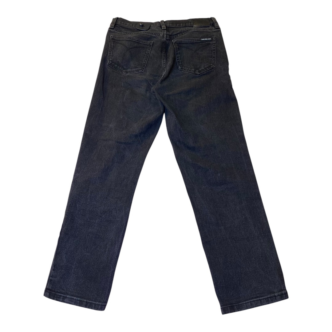 Jeans Straight By Calvin Klein In Black Denim, Size:6