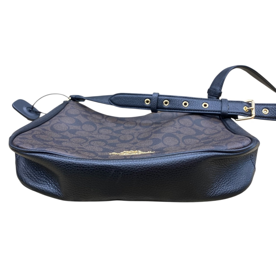 Handbag Designer By Coach In Black & Brown, Size:Medium