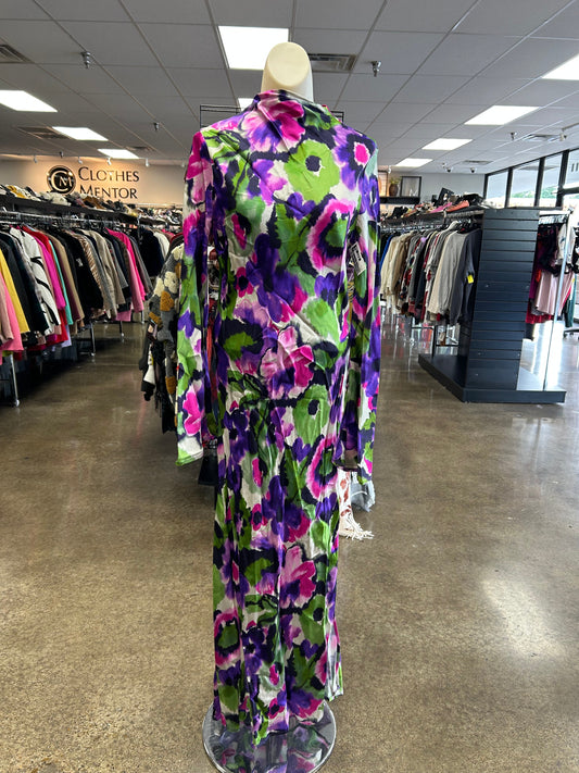 Dress Casual Maxi By Frnch In Green & Purple, Size:M