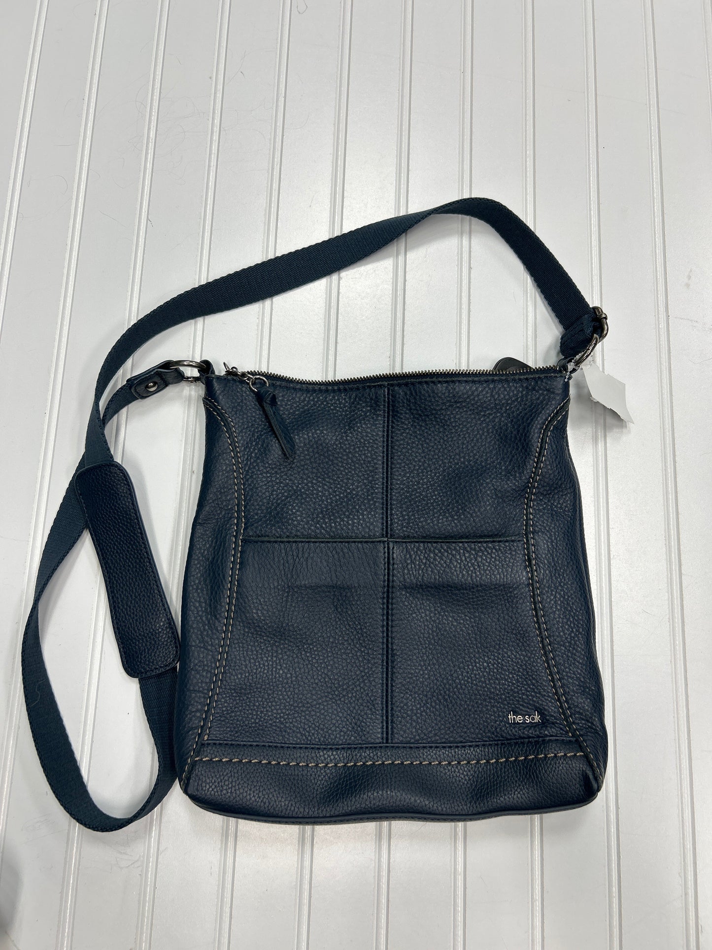 Handbag Leather By The Sak In Blue, Size:Medium