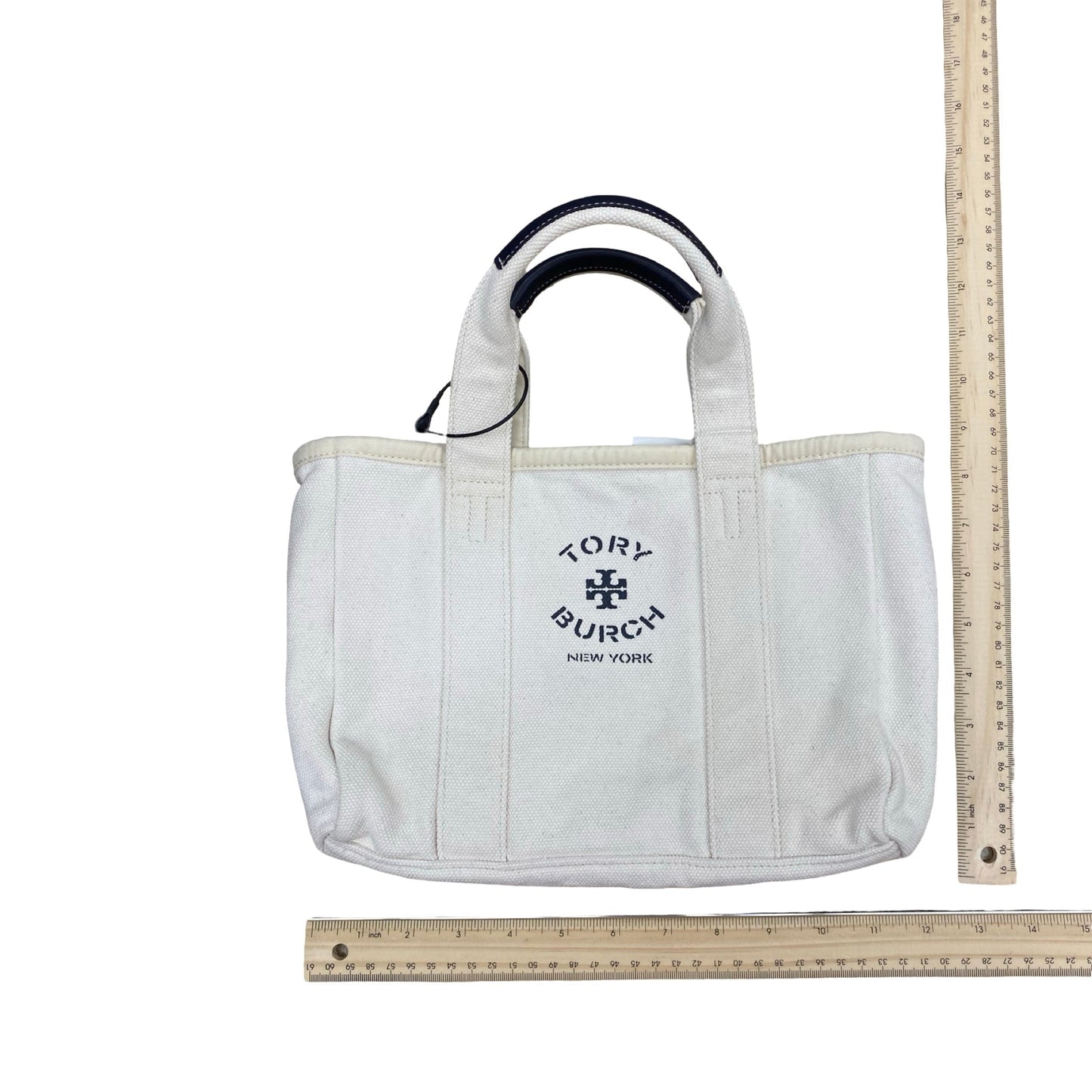 Handbag Designer By Tory Burch In Cream, Size:Small