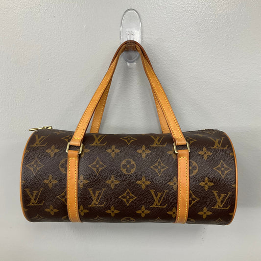 Handbag Luxury Designer By Louis Vuitton In Brown, Size:Small