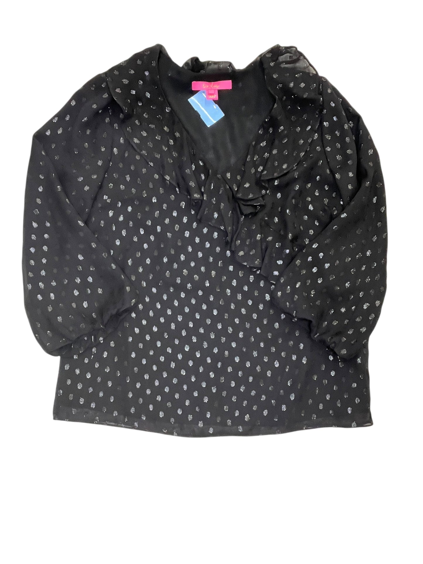 Blouse Designer By Lilly Pulitzer In Black, Size:S