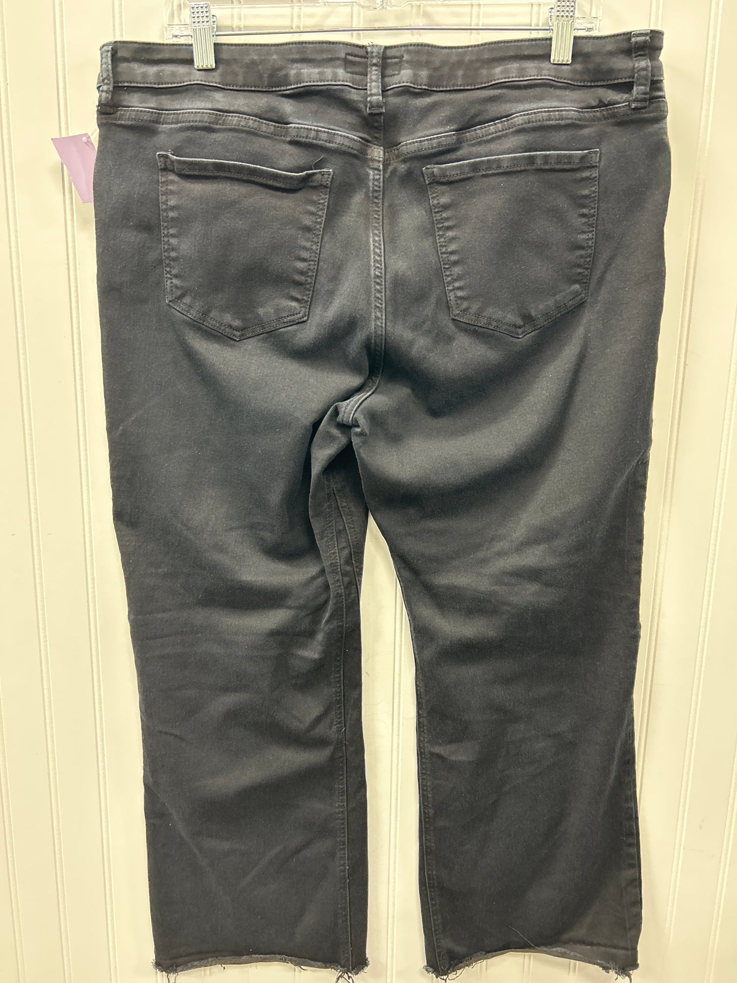 Jeans Straight By Kut In Black Denim, Size:18