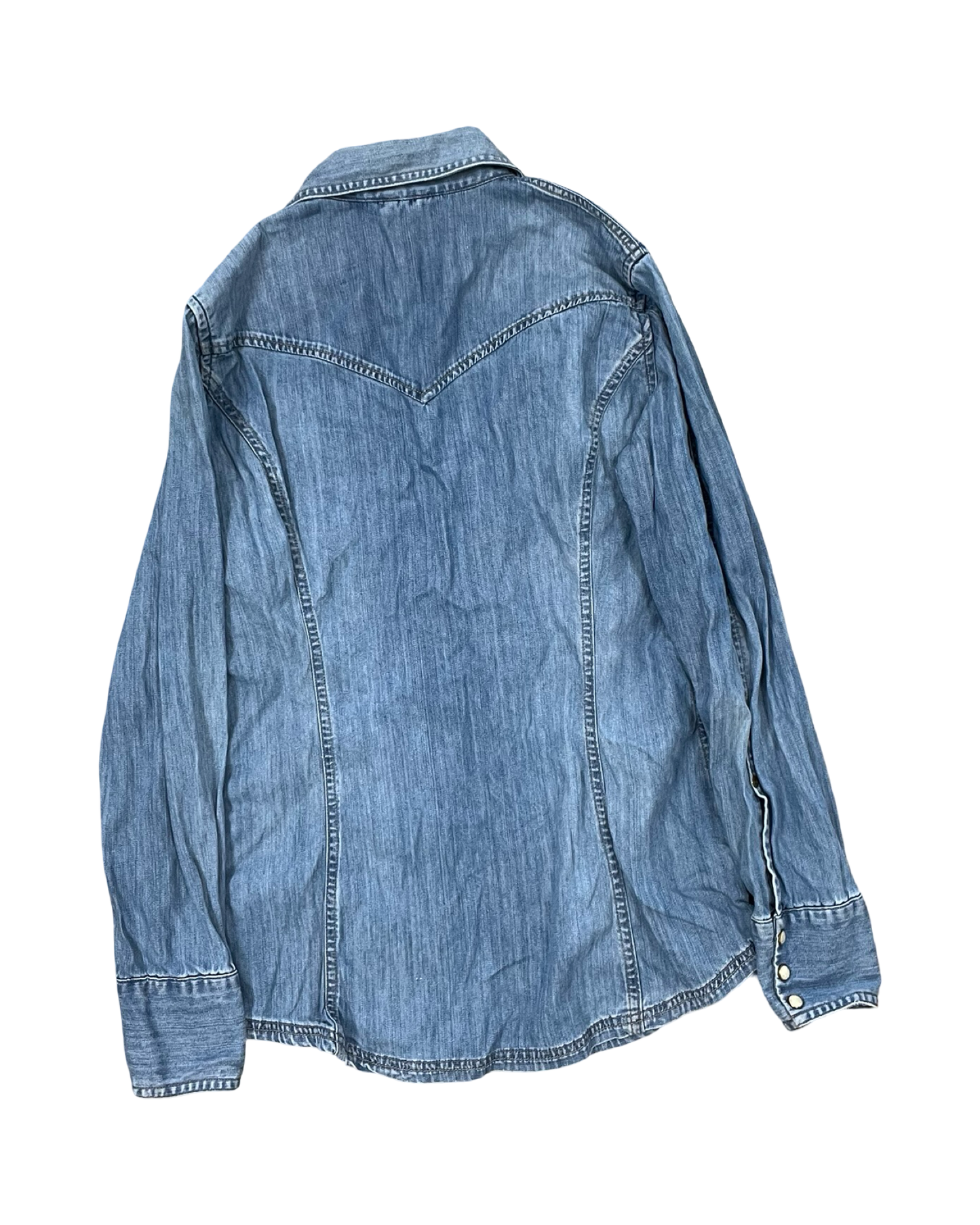 Top Ls By Eddie Bauer In Blue Denim, Size:M