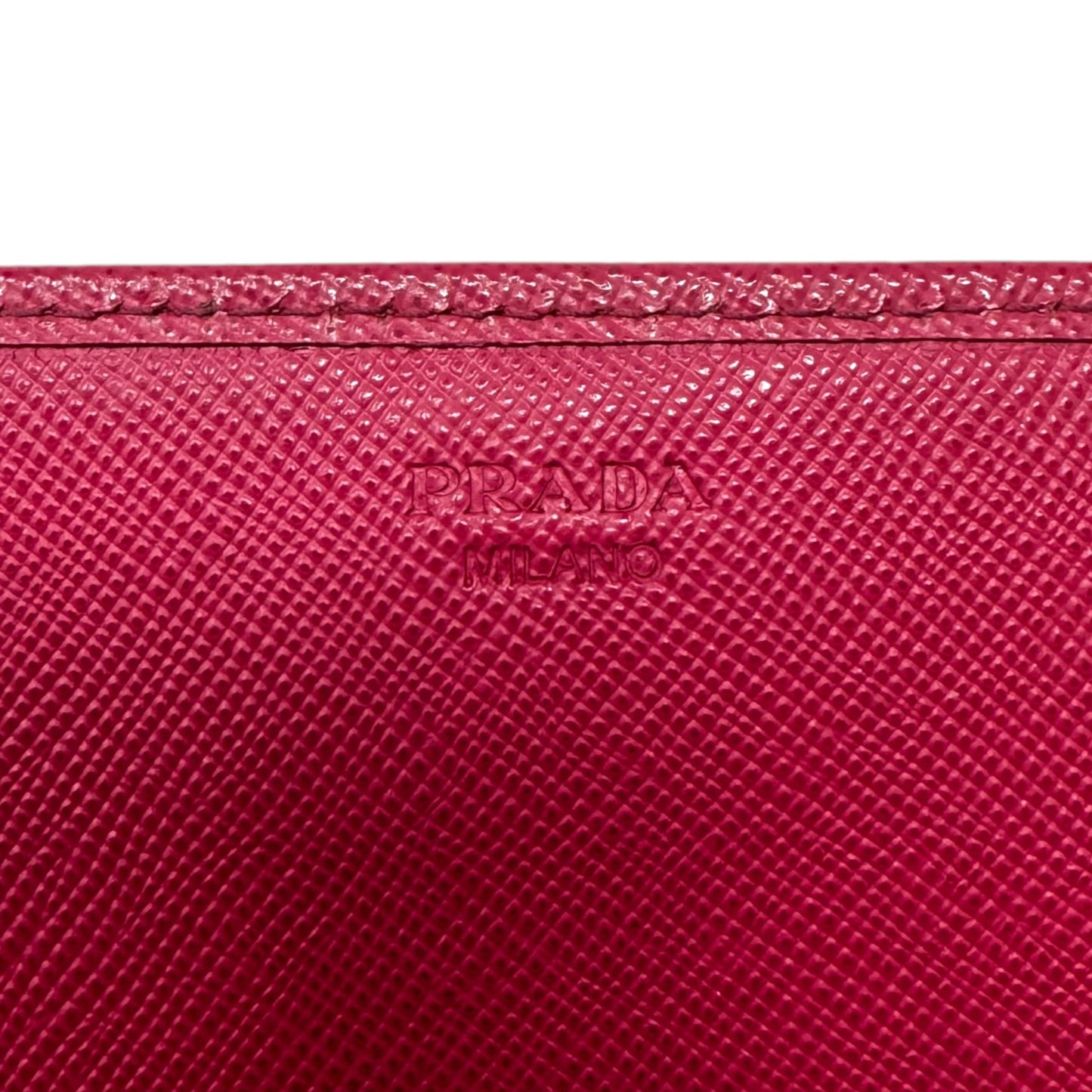 AS IS Saffiano Wallet On A Chain Crossbody Luxury Designer By Prada, Size: Small