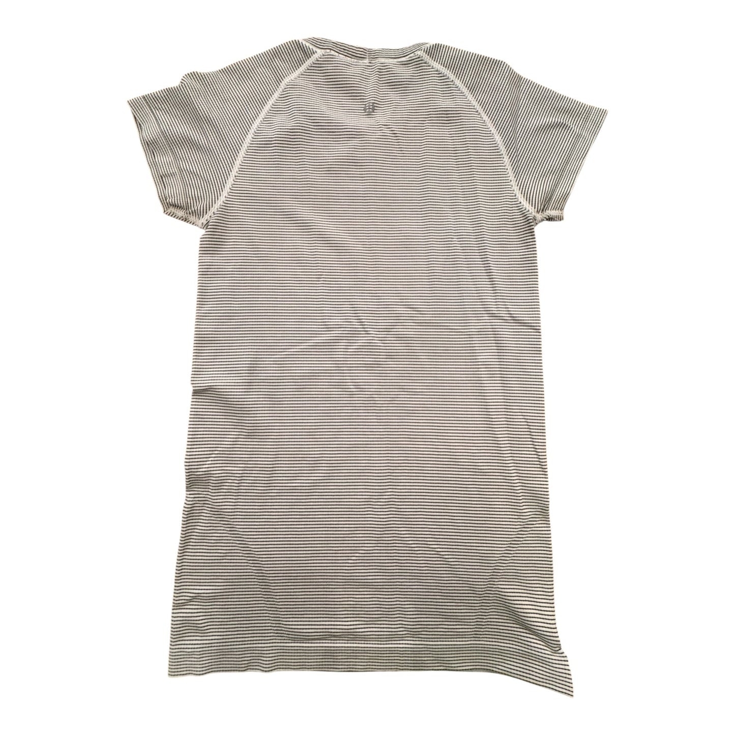 Athletic Top Ss By Lululemon In Striped Pattern, Size:6