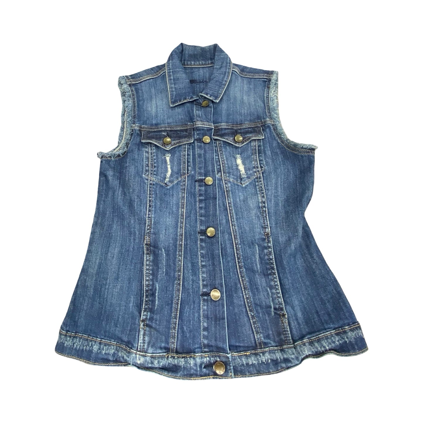 Vest Other By Kut In Blue Denim, Size:M
