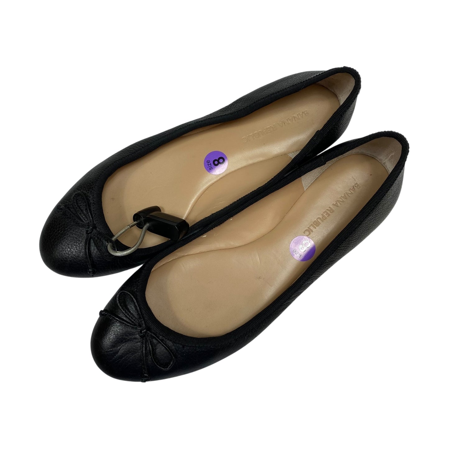 Shoes Flats By Banana Republic In Black, Size:8