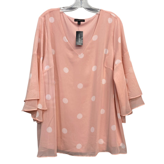 Top 3/4 Sleeve By Lane Bryant In Pink, Size:1X
