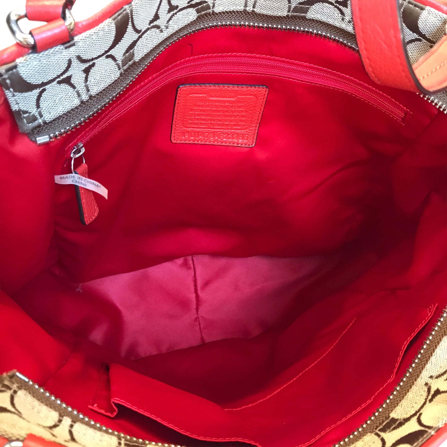 Handbag Designer By Coach In Tan, Size:Large