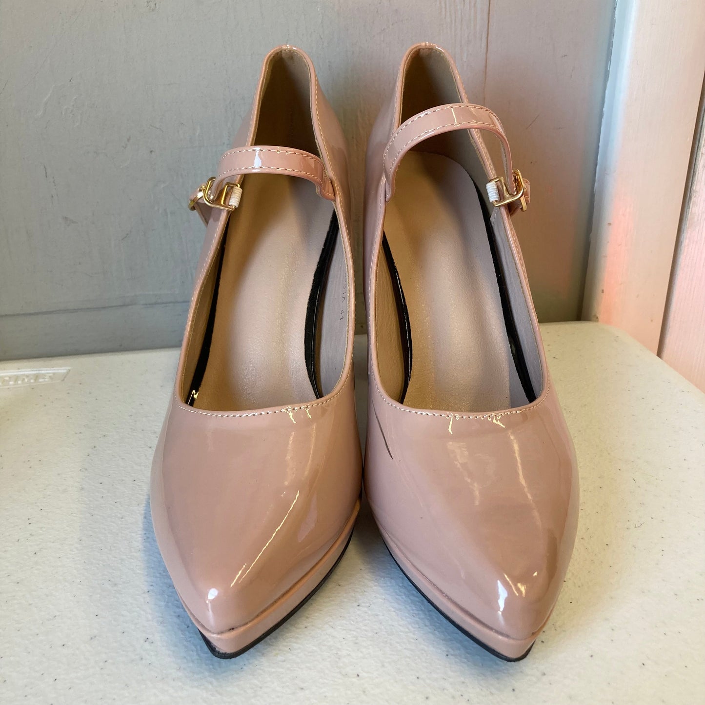 Shoes Heels Block In Pink, Size:10.5